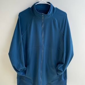 Teal athletic zip up jacket